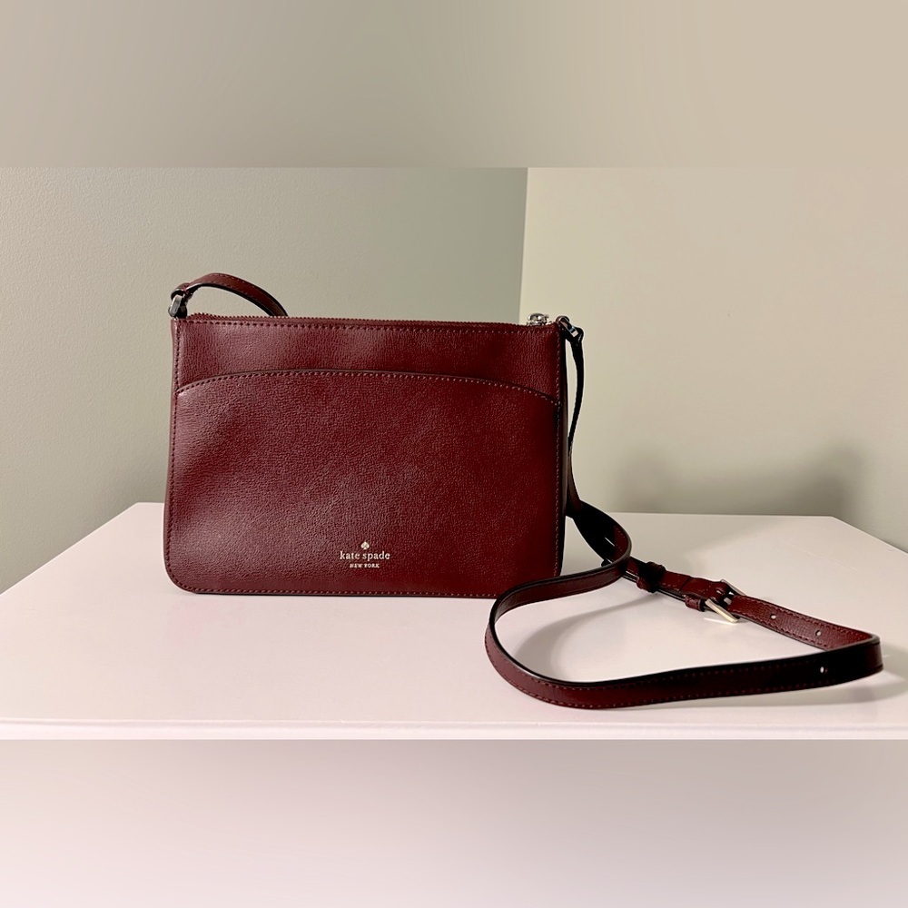 Kate Spade ♠️ Burgundy Red Crossbody Bag